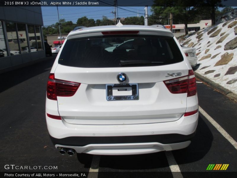 Alpine White / Saddle Brown 2016 BMW X3 xDrive28i