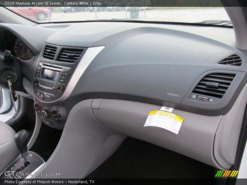 Century White / Gray 2016 Hyundai Accent SE Sedan