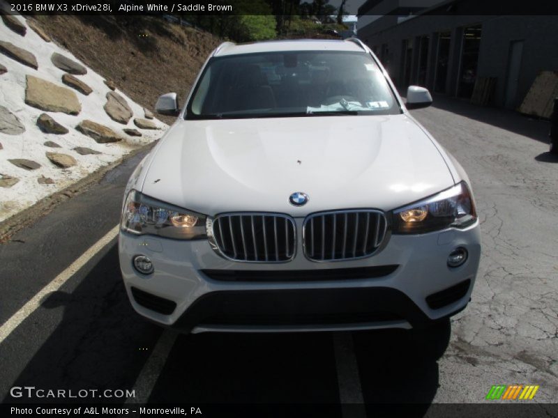 Alpine White / Saddle Brown 2016 BMW X3 xDrive28i