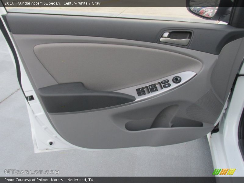 Century White / Gray 2016 Hyundai Accent SE Sedan