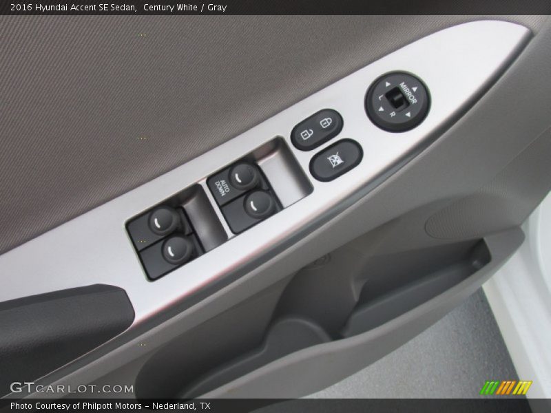 Century White / Gray 2016 Hyundai Accent SE Sedan