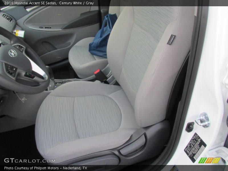 Century White / Gray 2016 Hyundai Accent SE Sedan