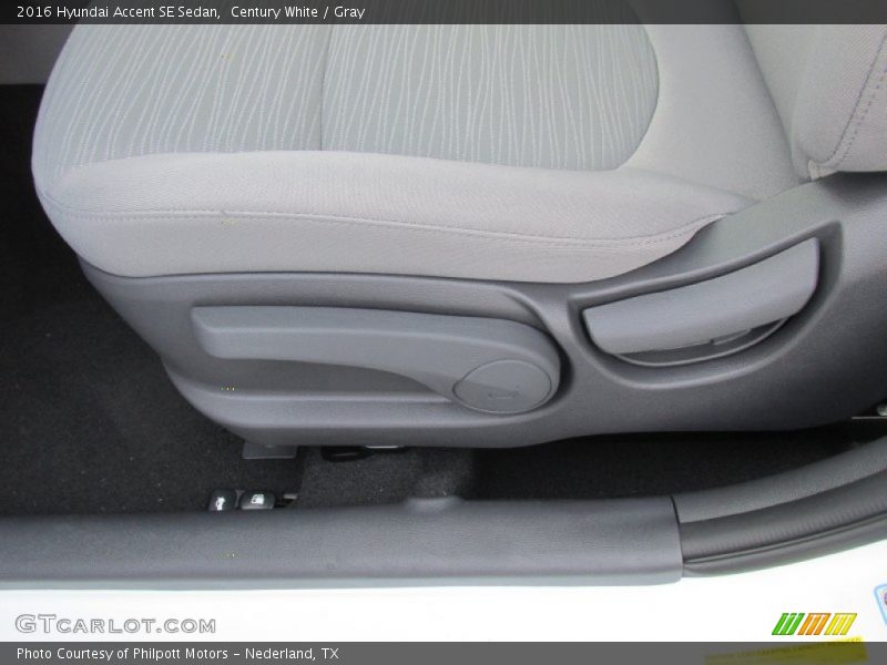 Century White / Gray 2016 Hyundai Accent SE Sedan