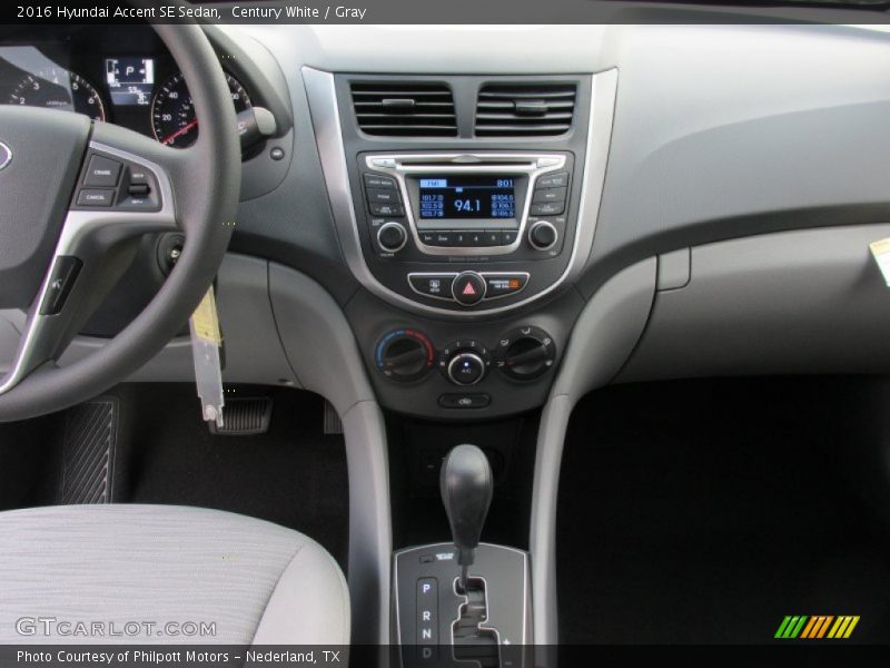 Century White / Gray 2016 Hyundai Accent SE Sedan