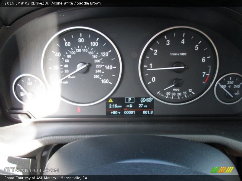 Alpine White / Saddle Brown 2016 BMW X3 xDrive28i