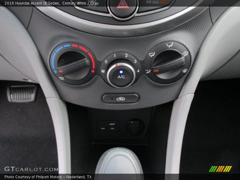 Century White / Gray 2016 Hyundai Accent SE Sedan