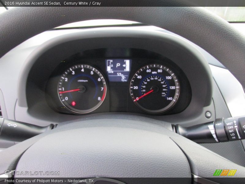 Century White / Gray 2016 Hyundai Accent SE Sedan