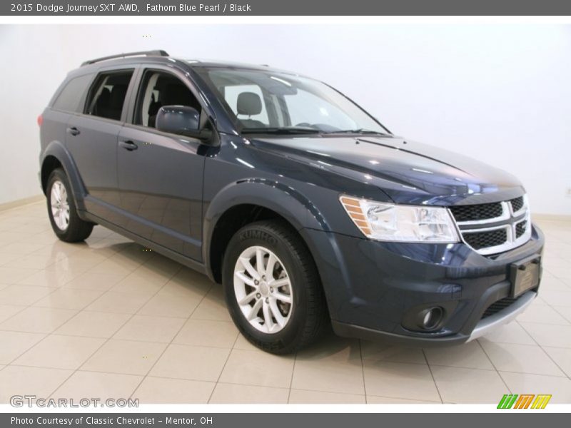 Fathom Blue Pearl / Black 2015 Dodge Journey SXT AWD