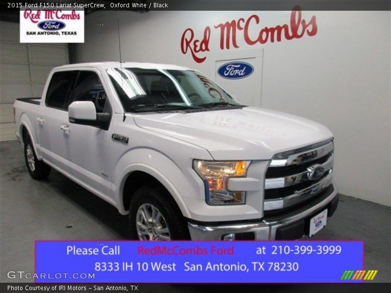 Oxford White / Black 2015 Ford F150 Lariat SuperCrew