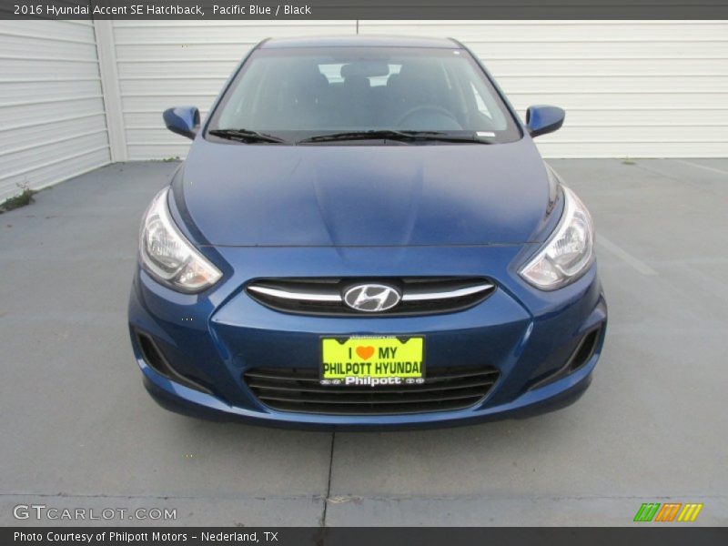 Pacific Blue / Black 2016 Hyundai Accent SE Hatchback