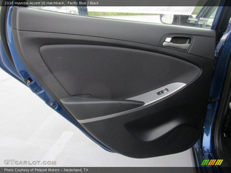 Pacific Blue / Black 2016 Hyundai Accent SE Hatchback