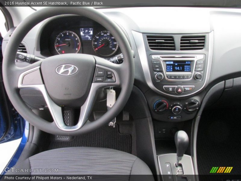 Pacific Blue / Black 2016 Hyundai Accent SE Hatchback