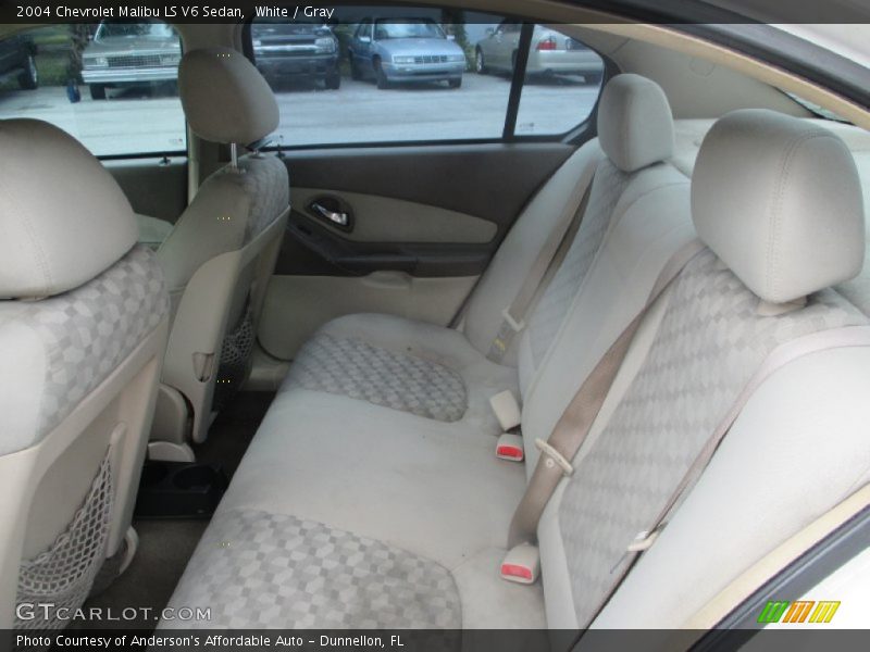 White / Gray 2004 Chevrolet Malibu LS V6 Sedan
