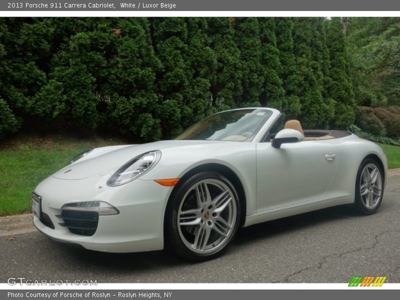 White / Luxor Beige 2013 Porsche 911 Carrera Cabriolet