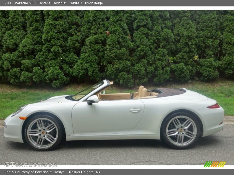 White / Luxor Beige 2013 Porsche 911 Carrera Cabriolet