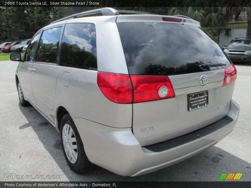 Silver Shadow Pearl / Stone 2008 Toyota Sienna LE