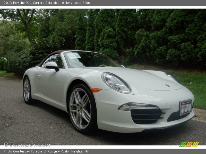 White / Luxor Beige 2013 Porsche 911 Carrera Cabriolet