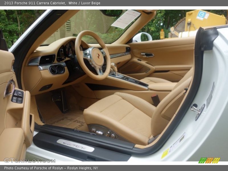 White / Luxor Beige 2013 Porsche 911 Carrera Cabriolet