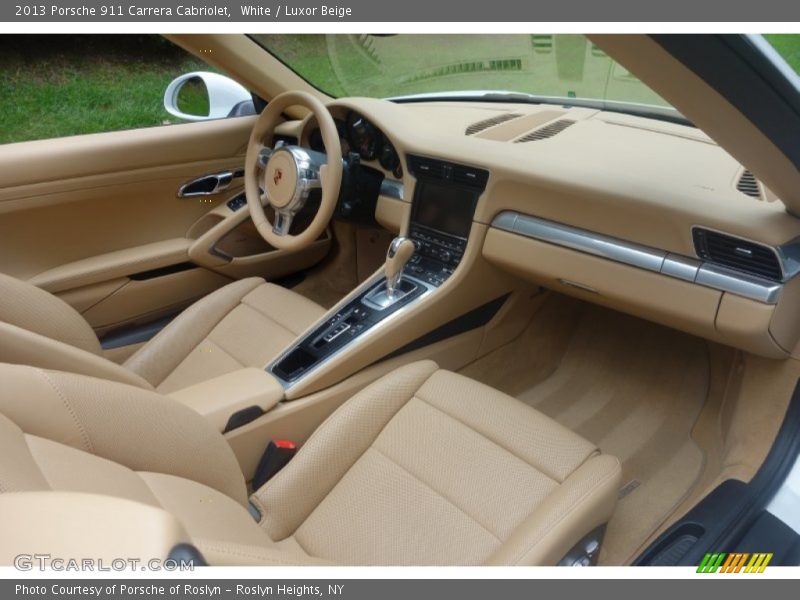 White / Luxor Beige 2013 Porsche 911 Carrera Cabriolet