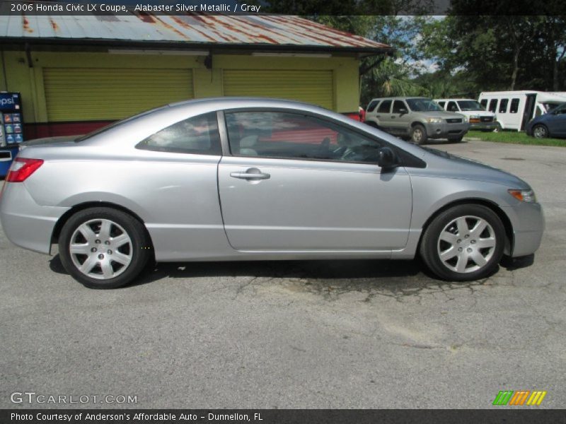 Alabaster Silver Metallic / Gray 2006 Honda Civic LX Coupe