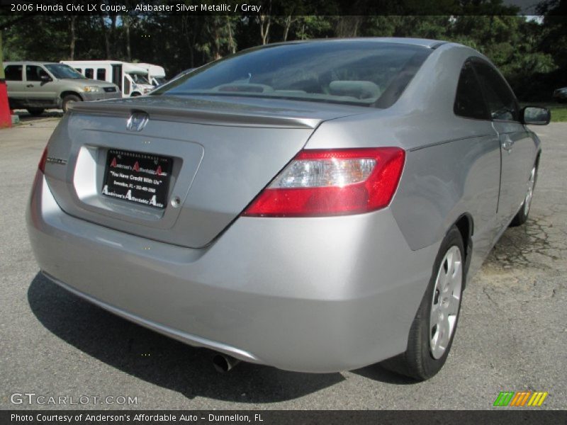 Alabaster Silver Metallic / Gray 2006 Honda Civic LX Coupe