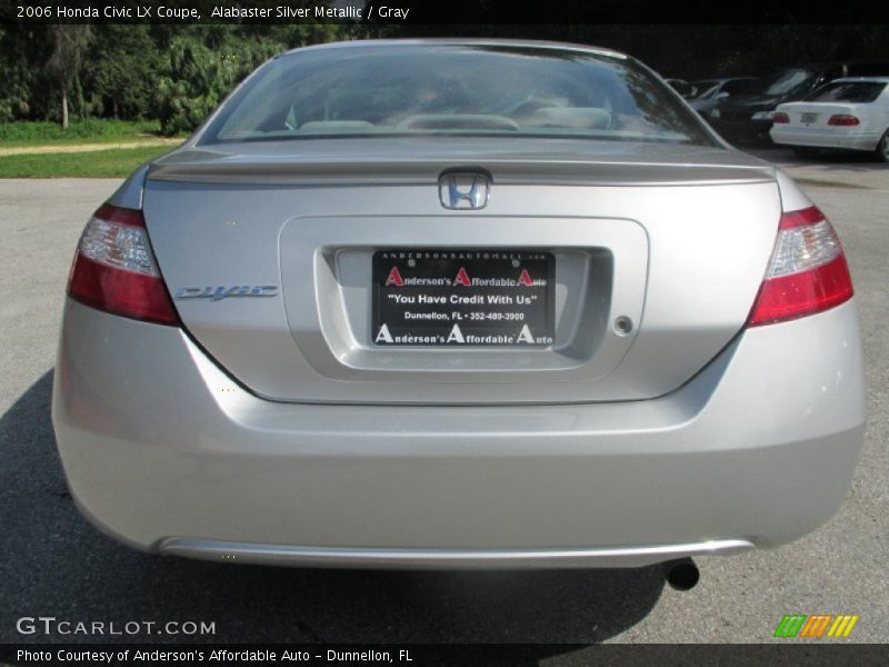 Alabaster Silver Metallic / Gray 2006 Honda Civic LX Coupe