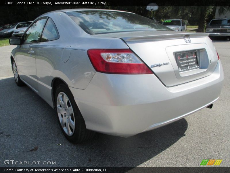 Alabaster Silver Metallic / Gray 2006 Honda Civic LX Coupe