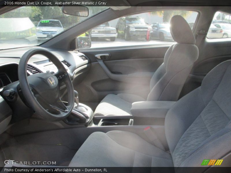 Alabaster Silver Metallic / Gray 2006 Honda Civic LX Coupe