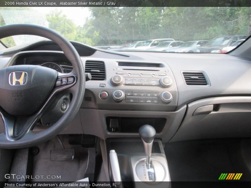 Alabaster Silver Metallic / Gray 2006 Honda Civic LX Coupe
