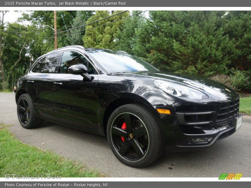 Jet Black Metallic / Black/Garnet Red 2015 Porsche Macan Turbo