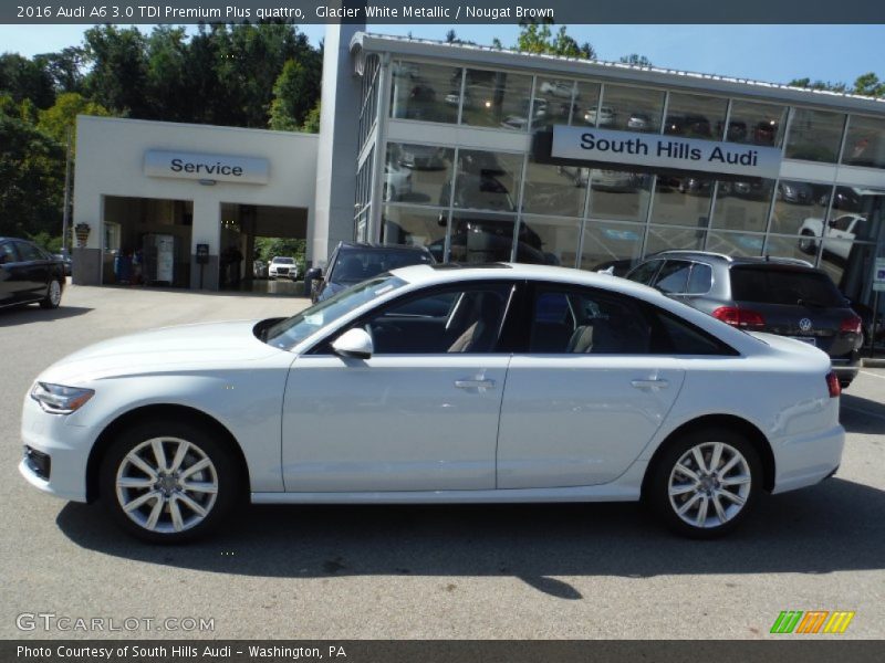 Glacier White Metallic / Nougat Brown 2016 Audi A6 3.0 TDI Premium Plus quattro