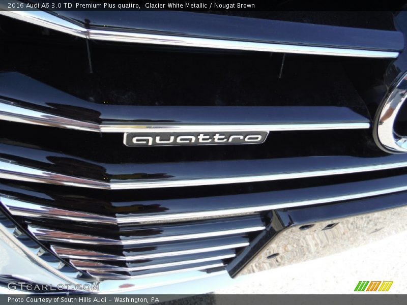 Glacier White Metallic / Nougat Brown 2016 Audi A6 3.0 TDI Premium Plus quattro