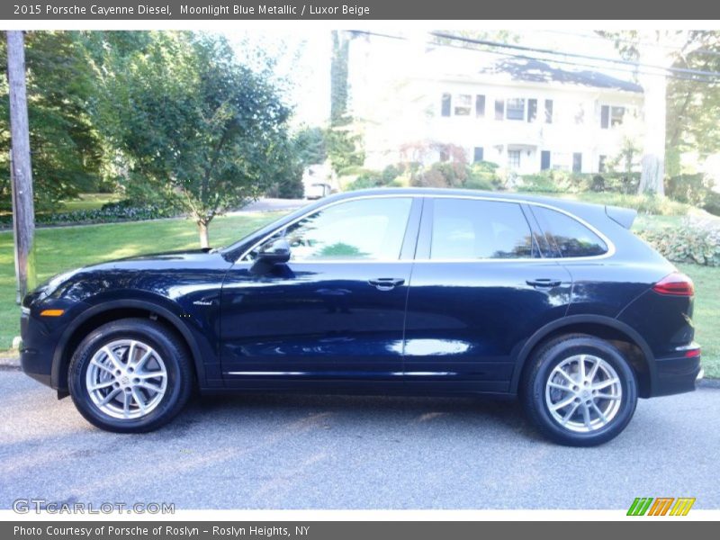 Moonlight Blue Metallic / Luxor Beige 2015 Porsche Cayenne Diesel