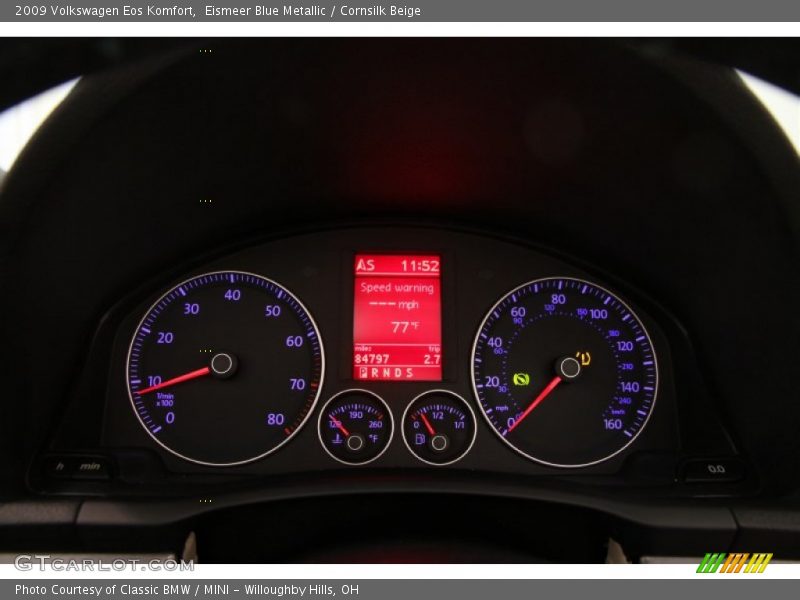 Eismeer Blue Metallic / Cornsilk Beige 2009 Volkswagen Eos Komfort