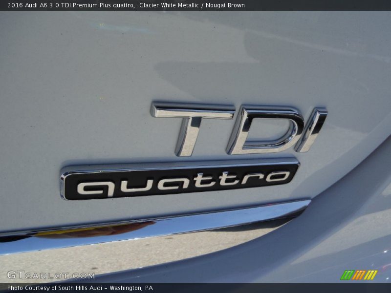 Glacier White Metallic / Nougat Brown 2016 Audi A6 3.0 TDI Premium Plus quattro