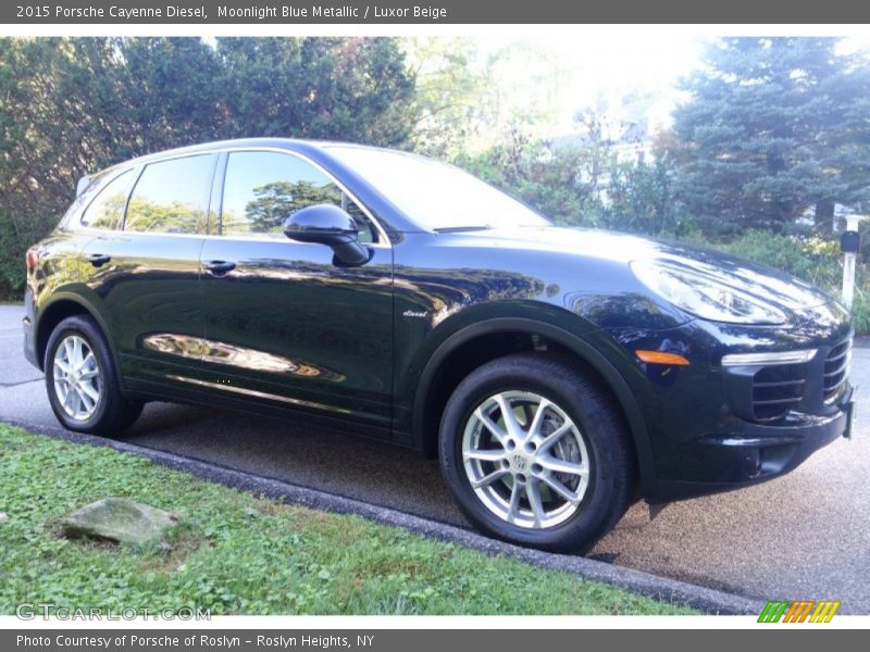 Moonlight Blue Metallic / Luxor Beige 2015 Porsche Cayenne Diesel