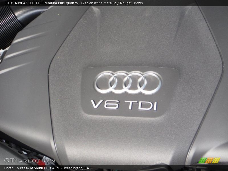 Glacier White Metallic / Nougat Brown 2016 Audi A6 3.0 TDI Premium Plus quattro