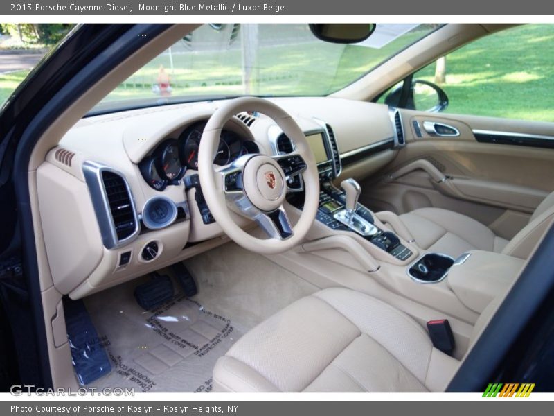 Moonlight Blue Metallic / Luxor Beige 2015 Porsche Cayenne Diesel