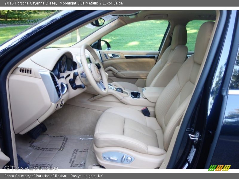 Moonlight Blue Metallic / Luxor Beige 2015 Porsche Cayenne Diesel