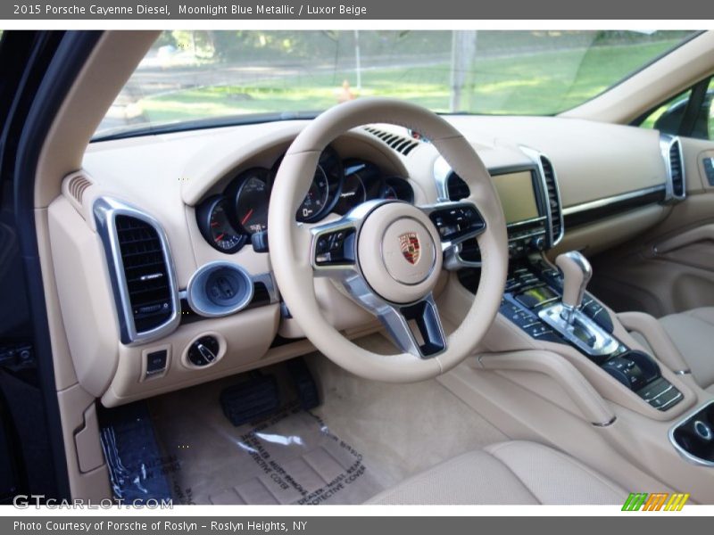 Moonlight Blue Metallic / Luxor Beige 2015 Porsche Cayenne Diesel