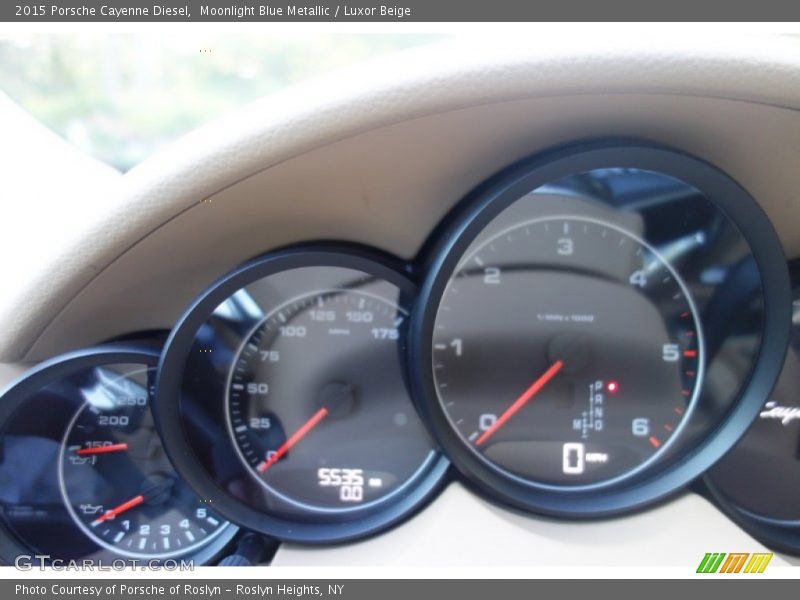 Moonlight Blue Metallic / Luxor Beige 2015 Porsche Cayenne Diesel