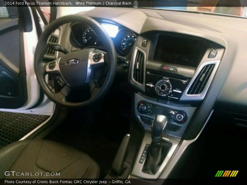White Platinum / Charcoal Black 2014 Ford Focus Titanium Hatchback