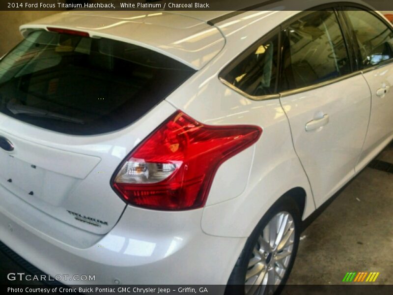 White Platinum / Charcoal Black 2014 Ford Focus Titanium Hatchback