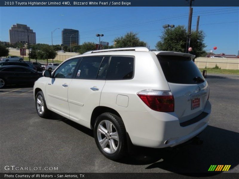 Blizzard White Pearl / Sand Beige 2010 Toyota Highlander Limited 4WD