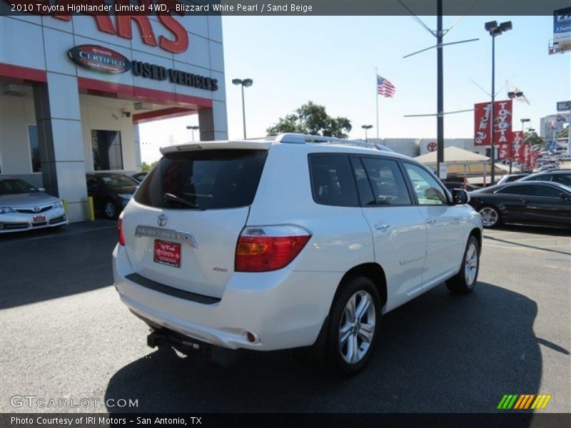 Blizzard White Pearl / Sand Beige 2010 Toyota Highlander Limited 4WD