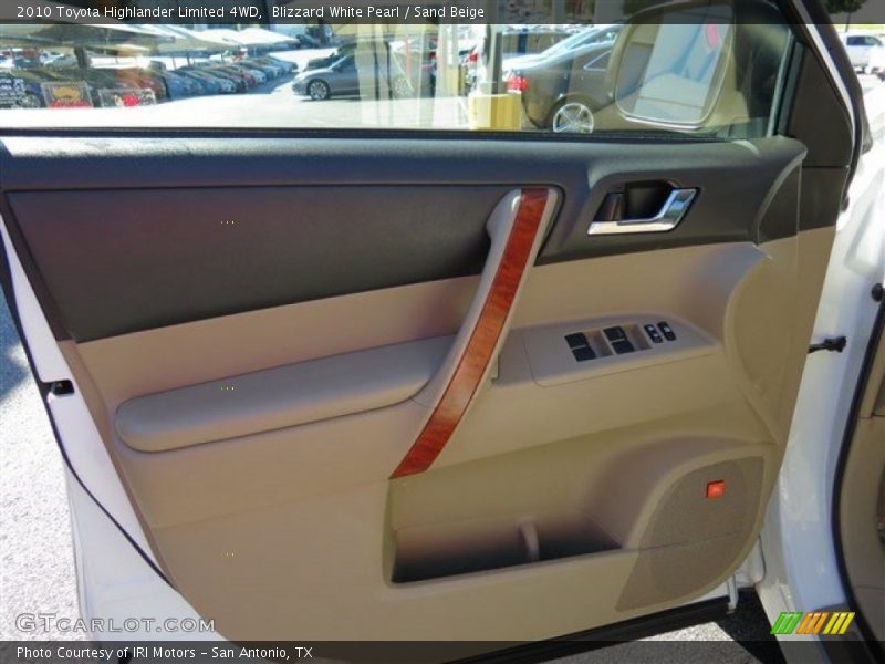 Blizzard White Pearl / Sand Beige 2010 Toyota Highlander Limited 4WD