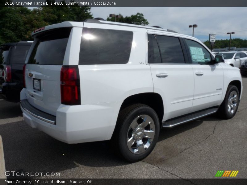 Summit White / Cocoa/Dune 2016 Chevrolet Tahoe LTZ 4WD