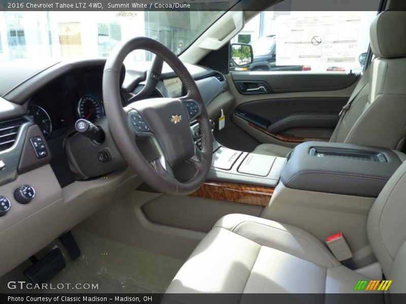 Summit White / Cocoa/Dune 2016 Chevrolet Tahoe LTZ 4WD