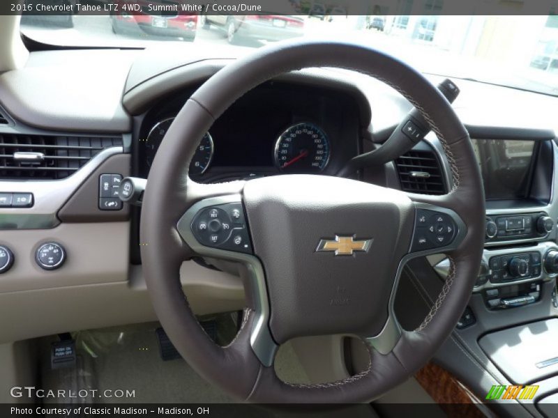 Summit White / Cocoa/Dune 2016 Chevrolet Tahoe LTZ 4WD