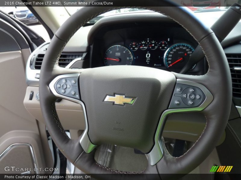 Summit White / Cocoa/Dune 2016 Chevrolet Tahoe LTZ 4WD